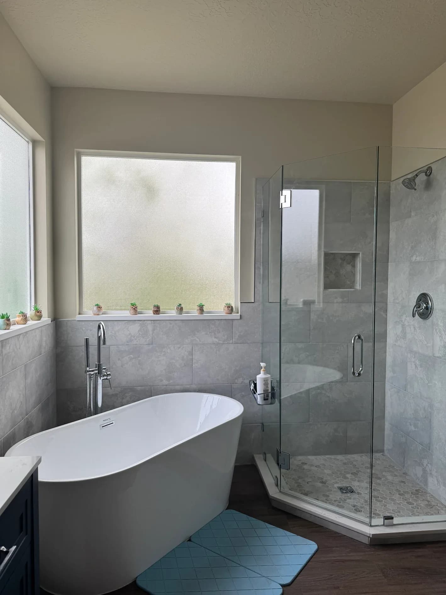 Complete bathroom remodel — freestanding tub and custom tile shower by Fixer Handyman LLC, Utah County